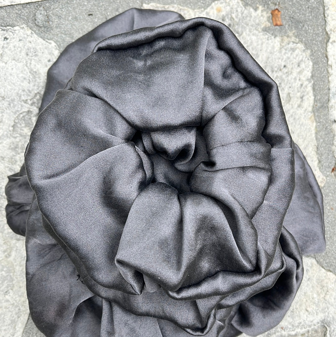 Silver Moon Silk Scrunchie