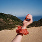 Strawberry Silk Scrunchie