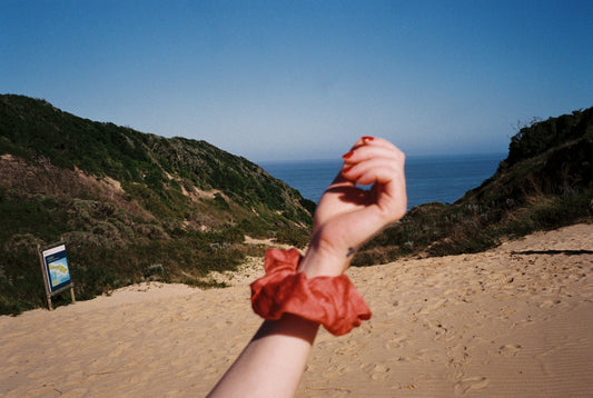 Strawberry Silk Scrunchie