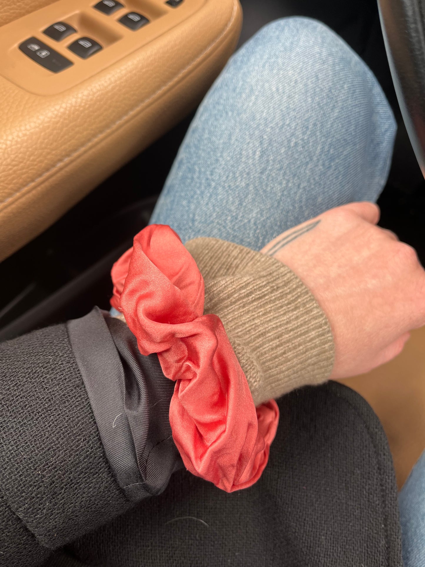 Strawberry Silk Scrunchie