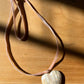 Vintage Puffy mother of pearl heart pendant 